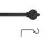  Tringle à rideaux réglable simple en métal x 0,78 po de diamètre-125657665
