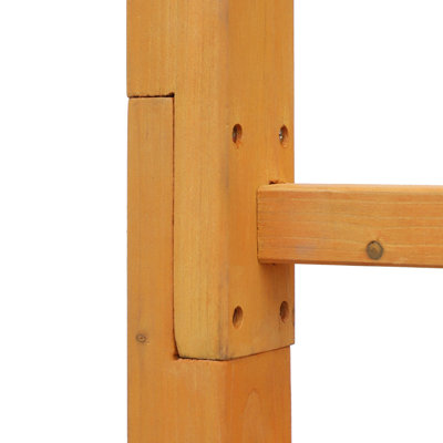 Treillis de jardin de 85 po de couleur orange, structure en bois pour grimper aux vignes, rehausse votre apparence.