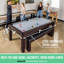 Ensemble de table de billard multi-jeux 7-en-1 7 pi avec banc Gosports - chêne foncé Gosports-114221581