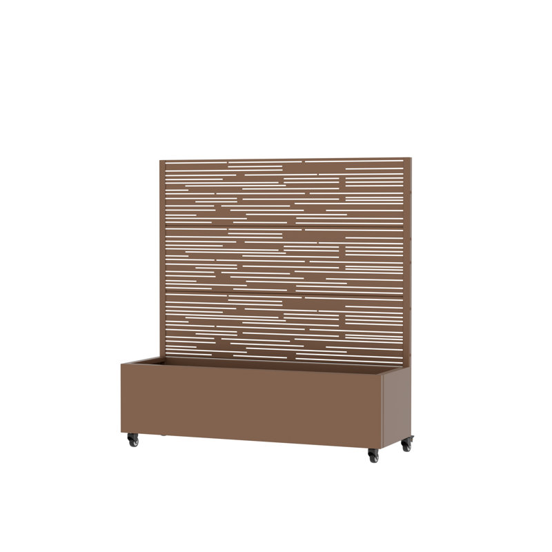 Metal Planter Box, Black, 119.4cm H x 119.4cm W x 40.6cm D