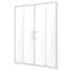 Porte de douche coulissante double semi-sans cadre en verre trempé 1/4 po chrome-117125178