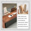 Bureau de direction 86,61 "moderne en forme de L brun minimaliste-130207805