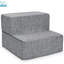 Escabeaux pliables en mousse pour petits chiens et chats, escaliers portatifs pour rampe pour canapé, canapé et lit surélevé, marchepied intérieur équilibré antidérapant, coffre-fort en lin cendré, 2 marches-114824361-114824360