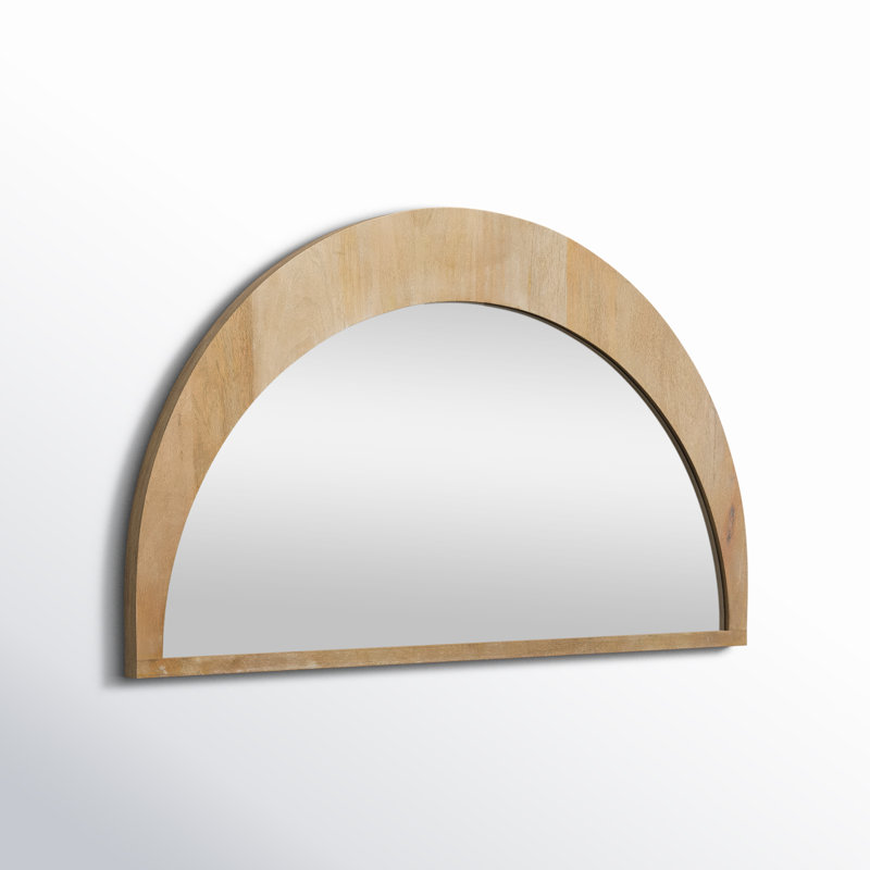 Vixe Solid Wood Mirror, 22.3" x 36", Light Brown
