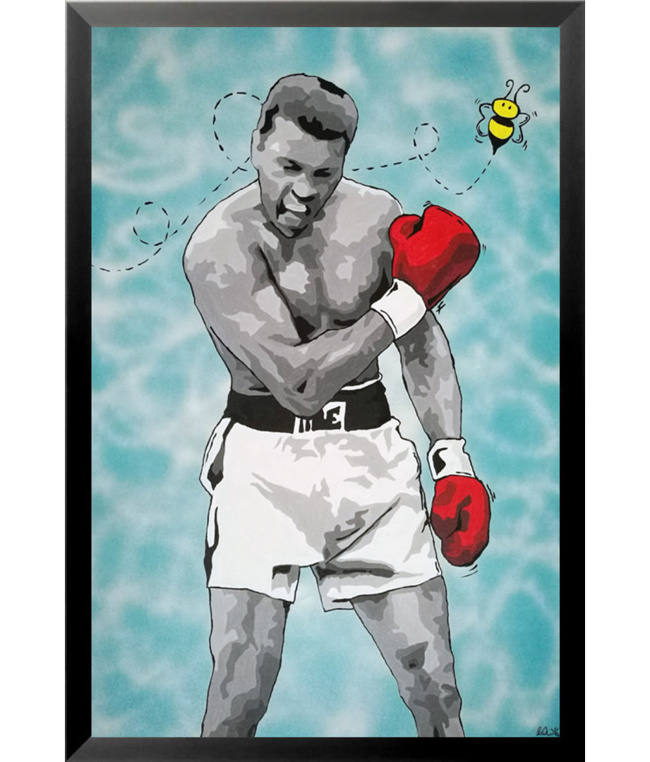 'Muhammad Ali Boxing Legend, Float Like a Butterfly, Sting Like a Bee' Framed Painting Print Buy Art For Less 