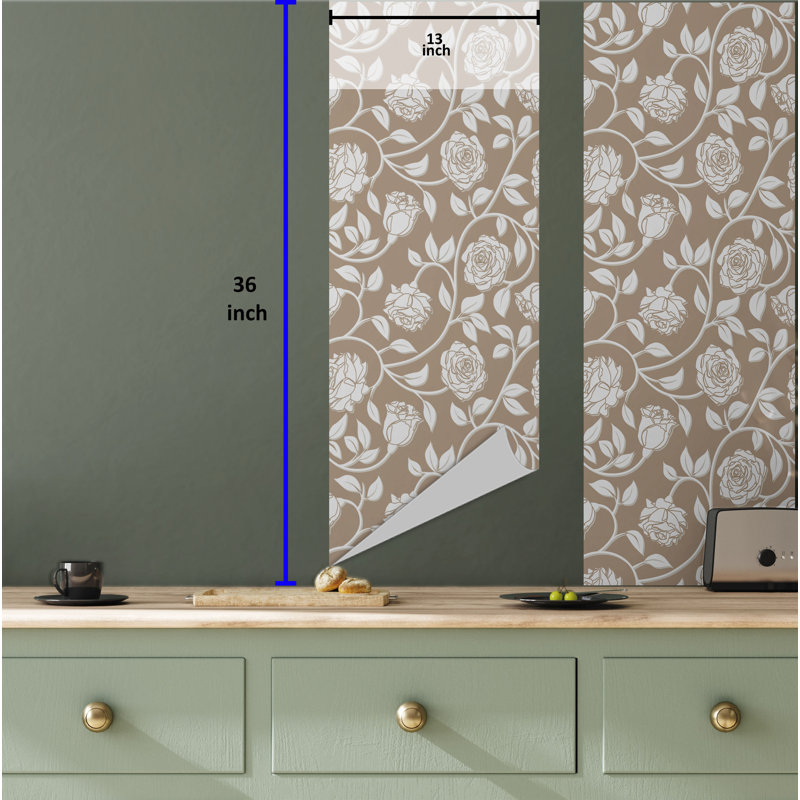 Nomi Roll, L 36 po x l 13 po, Taupe foncé, blanc cassé