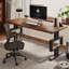 Bureau d'écriture rectangulaire en bois massif brun noisette-397506235