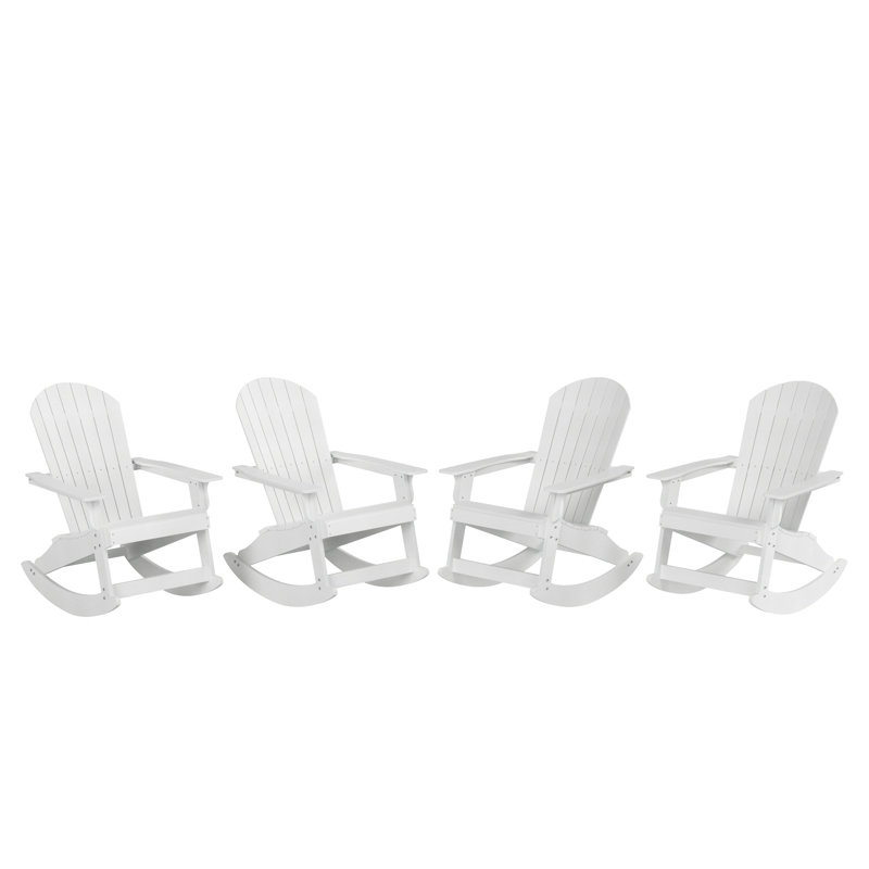Arrlo Outdoor Adirondack HIPS Rocking Chair, White