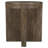 Kinaj Side End Table, Dark Brown Solid Mango Wood, Round 20 Inch