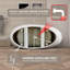 59 Inch Freestanding Oval Soaking Acrylic Bathtub
