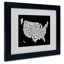 « usa states text map », reproduction d’art textuel sur toile encadrée-11952799-11952801-70559087