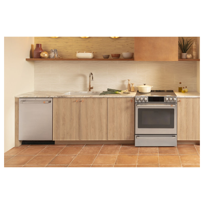 Café 30" 5.7 cu. ft. Smart Slide-in Electric Range with Convection, Induction Cooktop, and In-Oven Camera