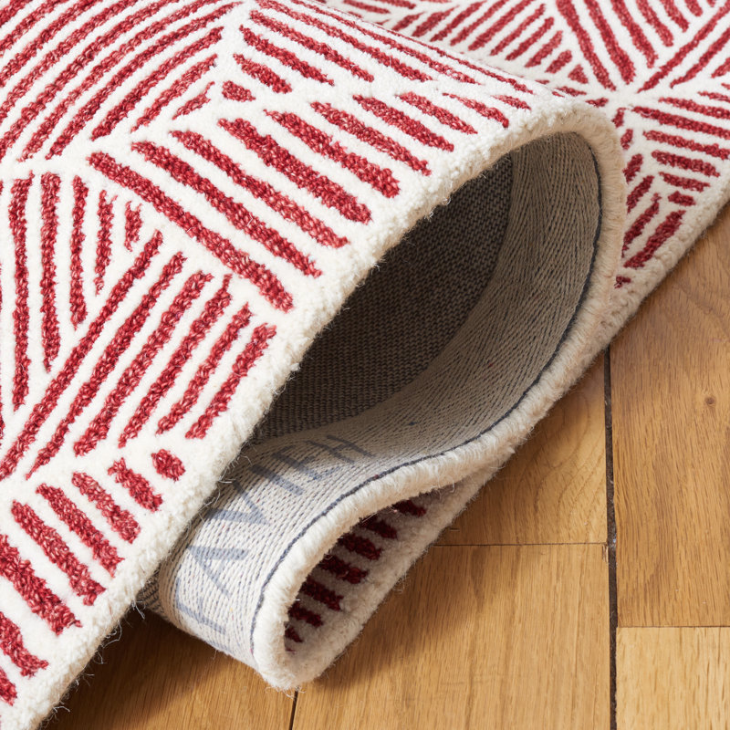 Tapis géométrique en laine touffeté à la main 0,8 po Foraker, Rectangle 3 pi x 5 pi