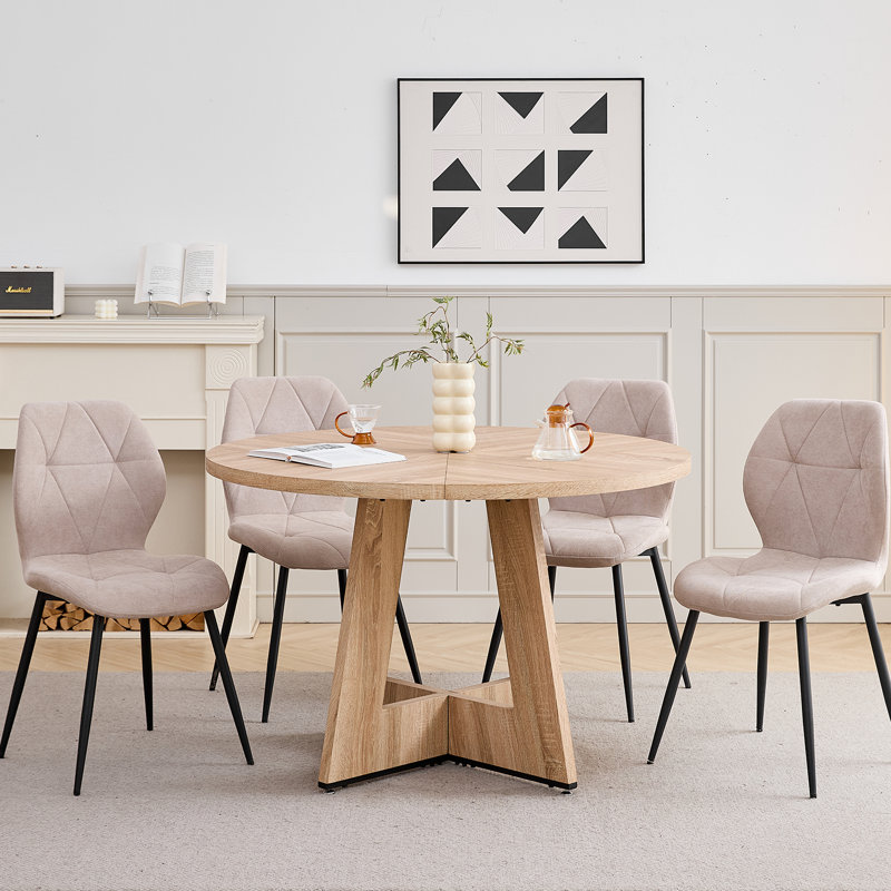Dining Set, Beige, Light Brown