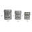 3-Piece Decorative Round Metal Buckets with Handles and “Flower Market” Text