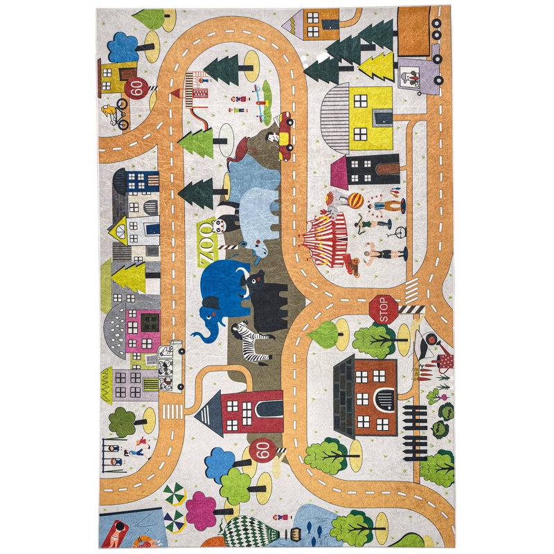 Richfield Rectangle Machine Woven Polyester Rug, Rectangle 2'8" x 4'