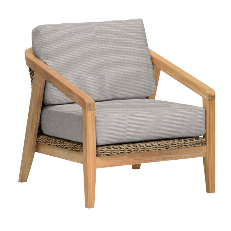 Spencer Outdoor Lounge Chair, Sailcloth Seagull, Spencer Willow