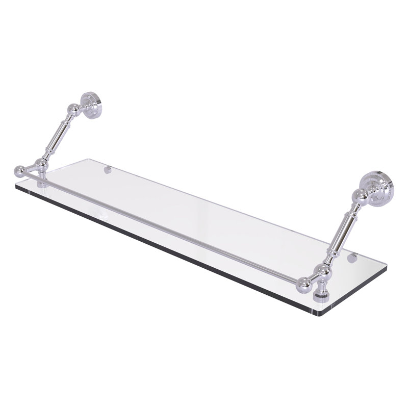Marchmont Bracket Shelf, Polished Chrome, 7.3" H x 30" W x 8.6" D