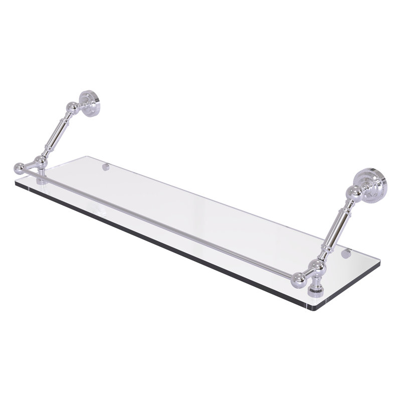 Tablette de support Marchmont, Chrome poli, H 7,3 po x l 30 po x P 8,6 po