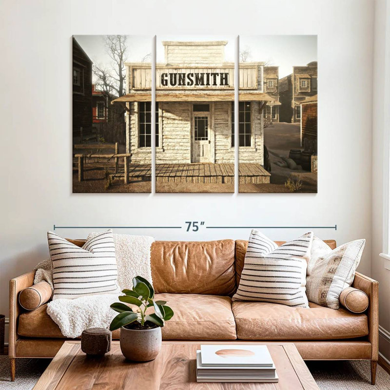 Lelar Western Gunsmith Shop, 42" H x 65" W