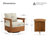 Solid Wood Swivel Patio Conversation Set