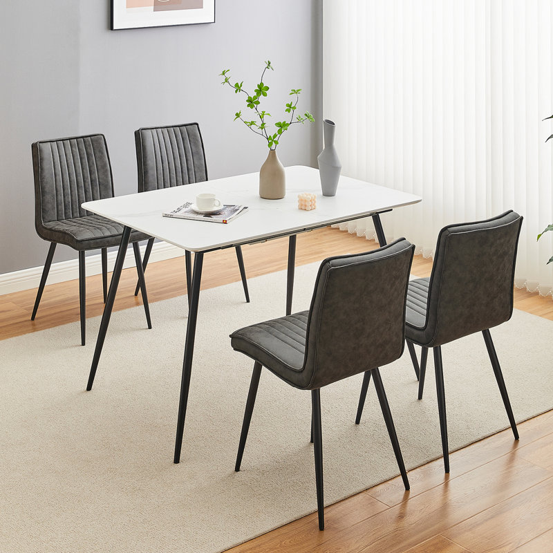 Casebier Upholstered Dining Chair, Grey