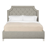 Audrey/Asher Queen Tufted Upholstered Low Profile Panel Bed