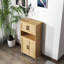 Armoire de rangement réglable avec portes en rotin - Panneau de particules de style moderne Mid-Century pour le salon et la salle à manger