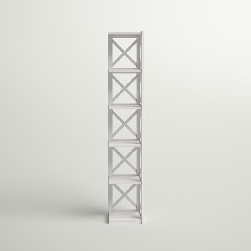 Safuad Corner Bookcase, White
