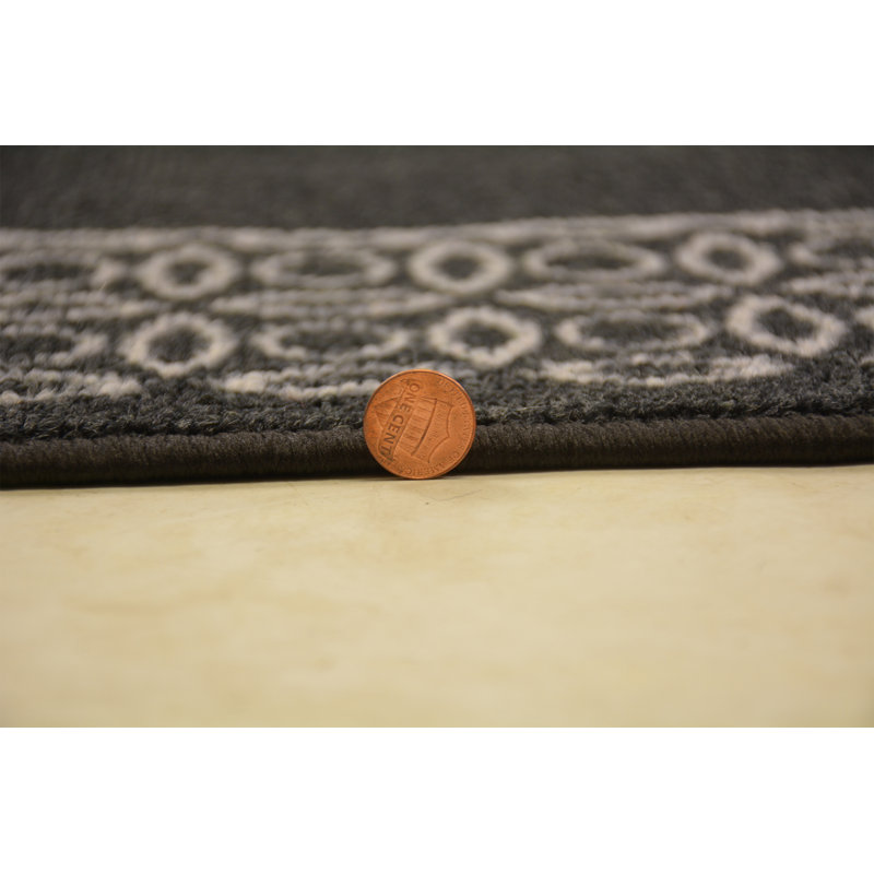 Customizable Size Solid Black Color Carpet Plush Medium Pile Slip Resistant, Runner 2'2" x 7'