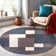 Allyne Geometric Tufted Blue/Cream/Gray Non-Slip Rubberback Area Rug
