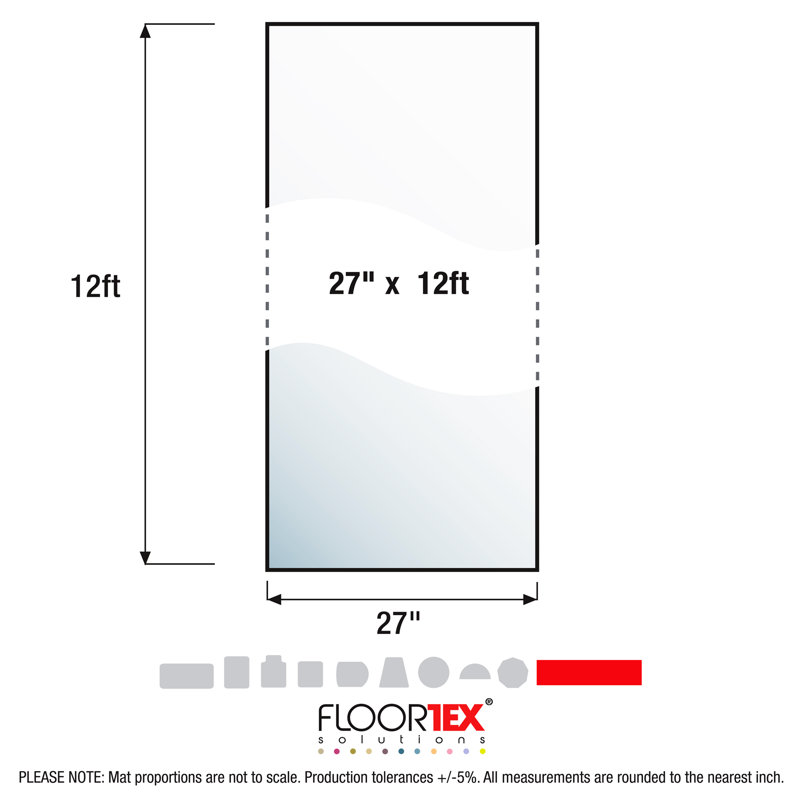 1cm Thick Non Slip, Runner 70 x 180cm