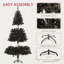 Sapin de Noël artificiel de 6 pi avec branches réalistes, 250 lumières DEL blanc chaud et 1000 pointes, noir-118034178