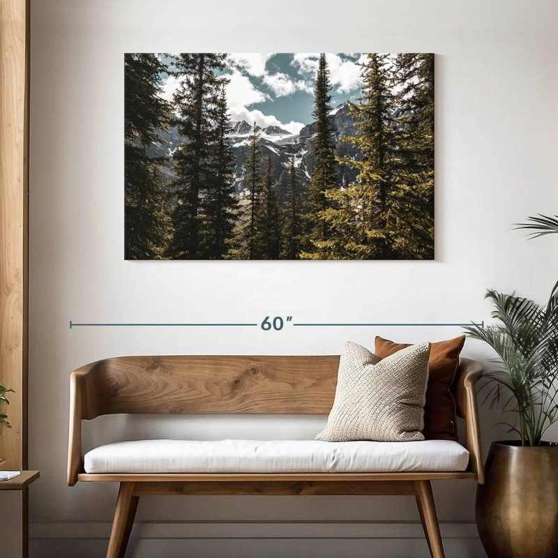 Harnek Ten Peaks Through Pine Trees, 30" H x 45" W