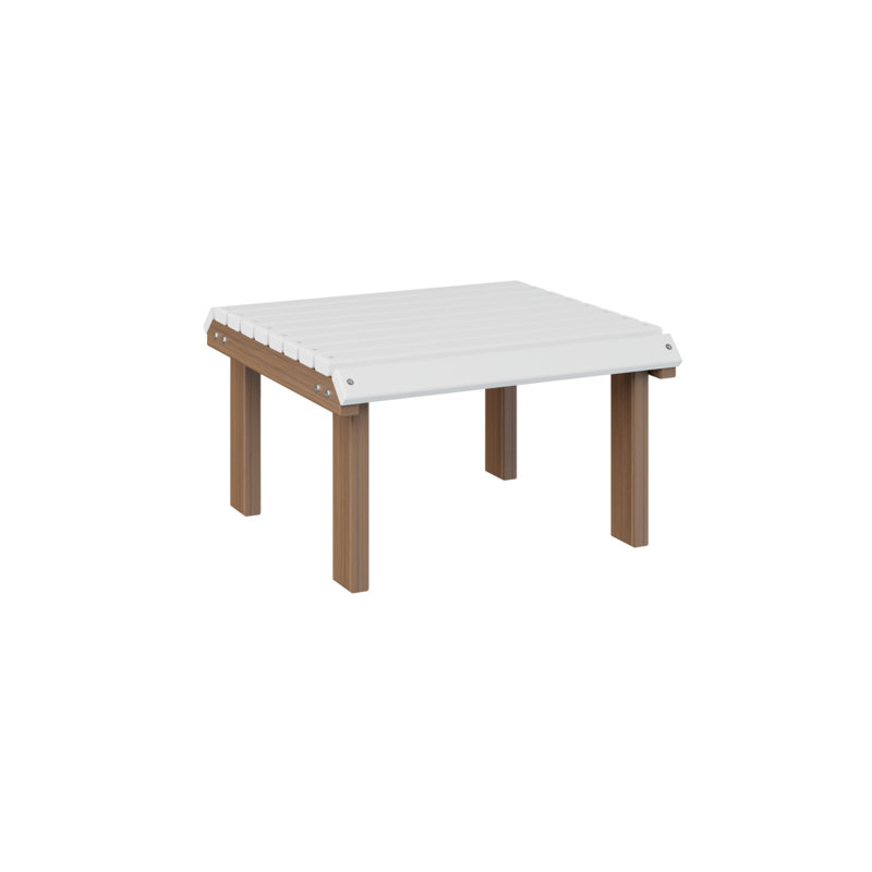 Repose-pieds fixe Berlin Gardens, White Top/Antique Mahogany Base