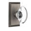 Studio Plate with Oval Clear Crystal Door Knob-654939472