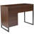 Henny Rustic Coffee Wood Grain Finish Computer Desk with Metal Frame