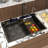Drop-In Single Bowl Stainless Steel Kitchen Sink With Pull-Down Faucet And Cutting Board And Grid