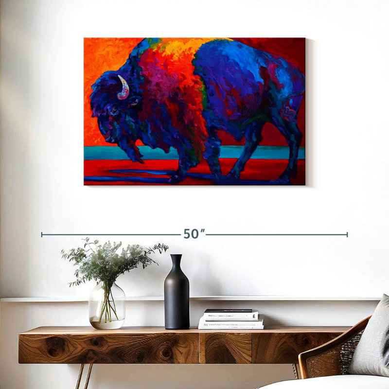 Abstract Bison, 24" H x 36" W