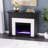 Colour Changing Marble Tiled Fireplace Black
