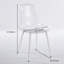 Chaise de salle à manger, ensemble de 4, pieds en métal, siège en plastique