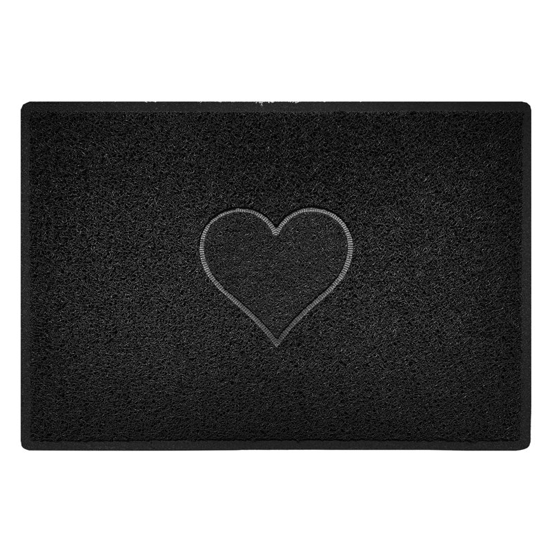 Non-Slip Indoor / Outdoor Doormat, 60cm W x 90cm L, Black