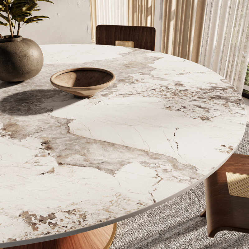 Orren Ellis Northwoods Round Solid Wood Farmhouse Kitchen Dining 