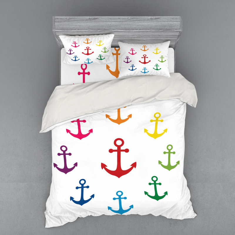 Coastal Polyester Duvet Cover, Queen Duvet Cover + 3 Additional Pieces