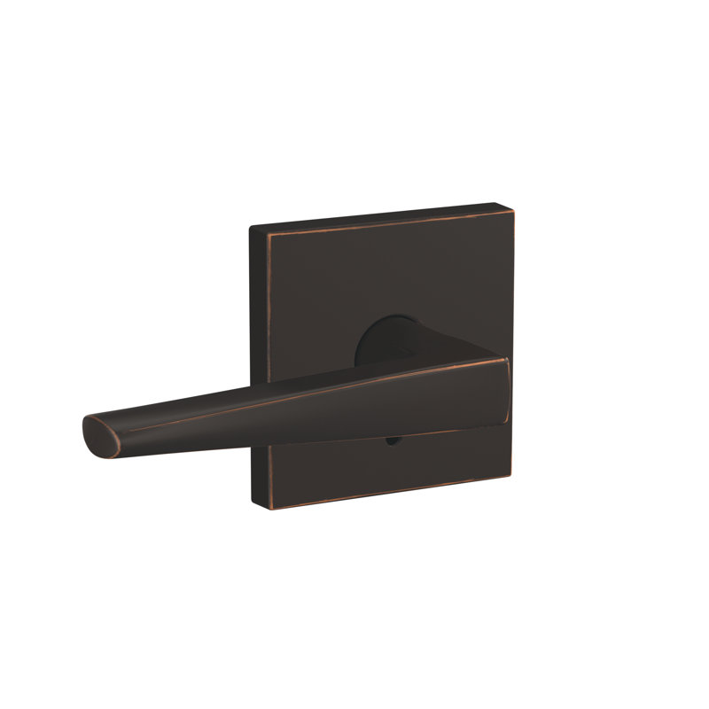 Eller Non-Turning Lever with Collins Trim, Aged Bronze