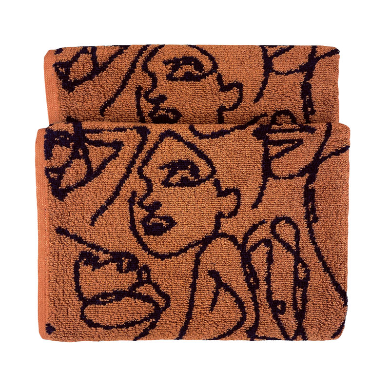100% Cotton Midweight Jacquard Hand Towel, Pecan