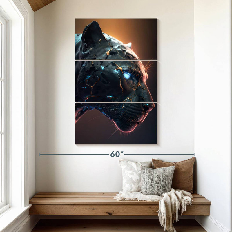 Brampt The Panther's Face, 50" H x 32" W