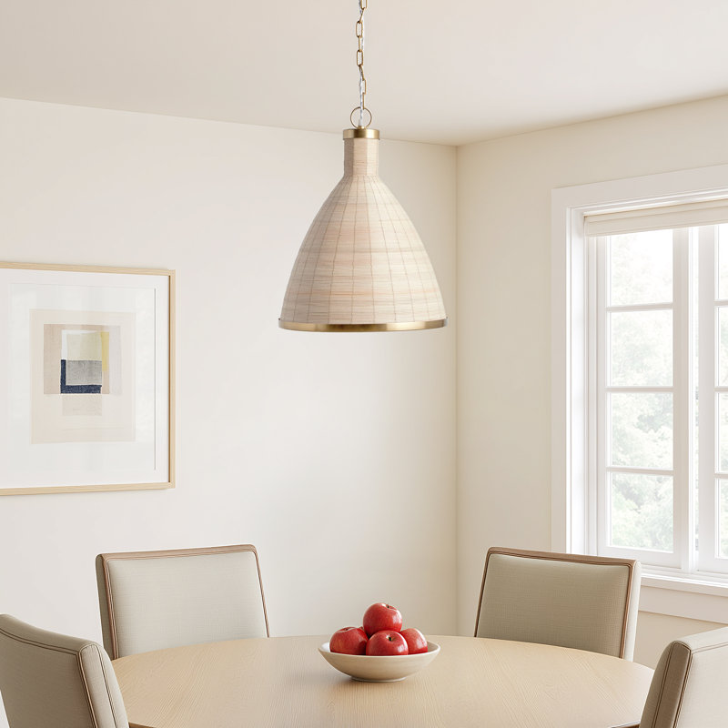 Maskia 1 - Light Beige/Gold Bell Pendant