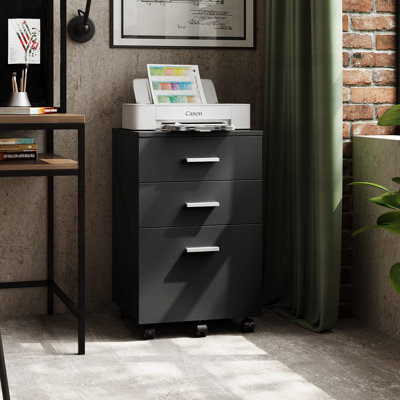 Kopelan 3-Drawer Mobile Vertical Filing Cabinet by 17 Stories
