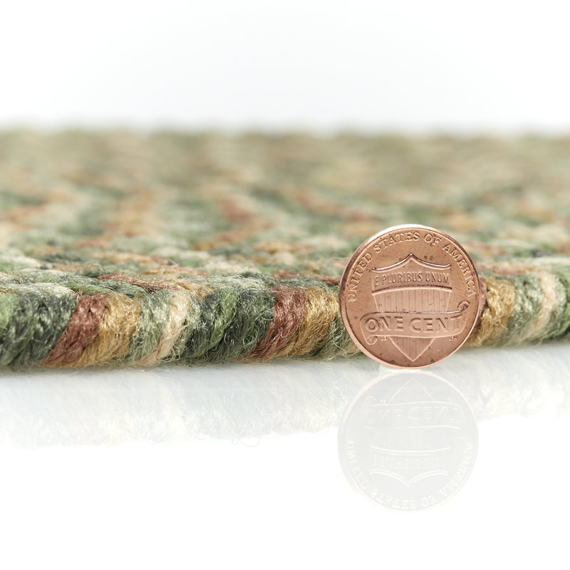 Tapis tressé à la main Emmons, Ovale 5 pi x 8 pi